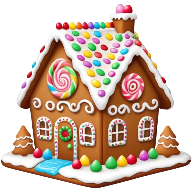 Aesthetic gingerbread house emoji