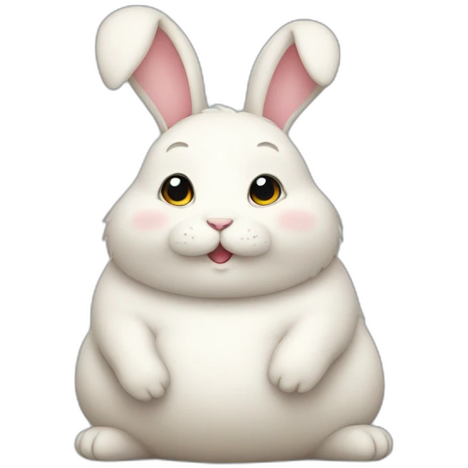 fat cute rabbit emoji