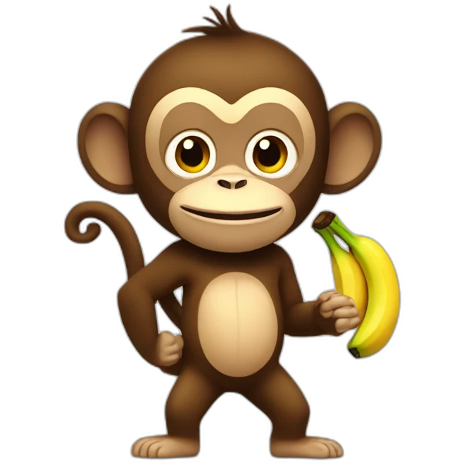 Gilles the monkey with a banana  emoji