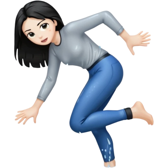 woman with wet pants emoji