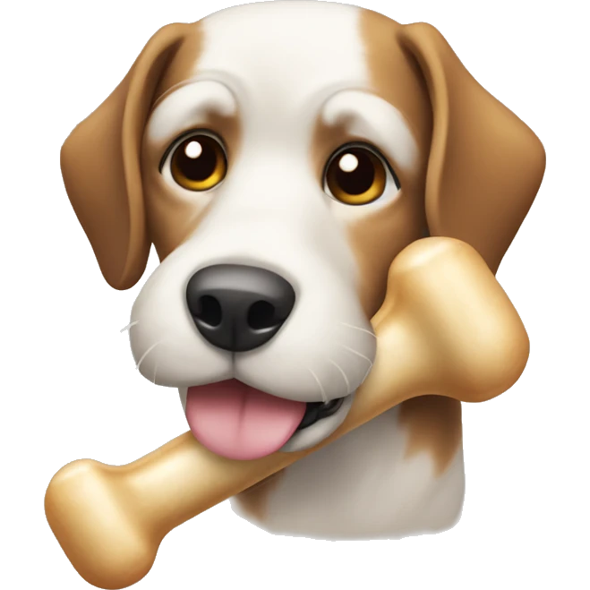 Dog with a bone emoji