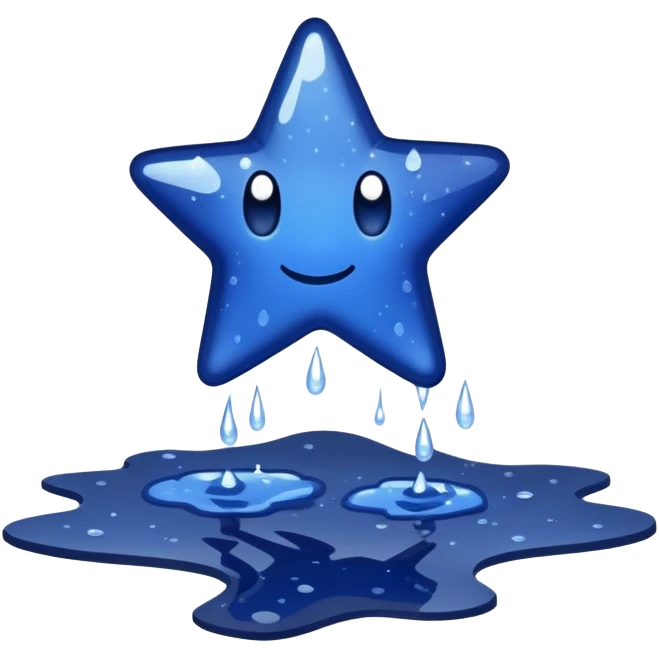 Wet puddle stars emoji