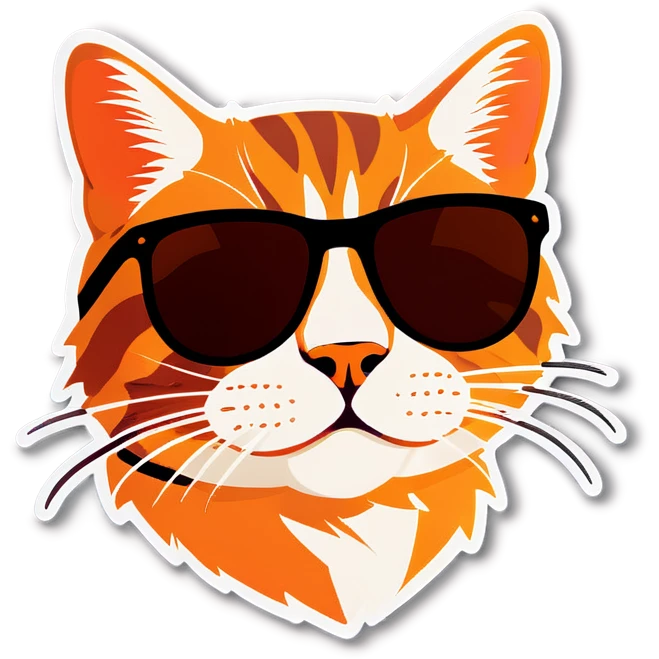 Cat with sunglasses emoji