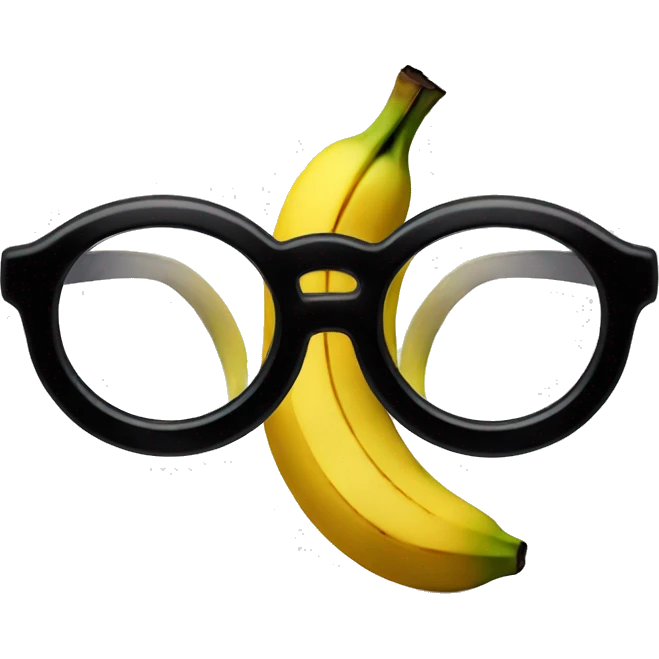 Banana wearing eyeglasses emoji