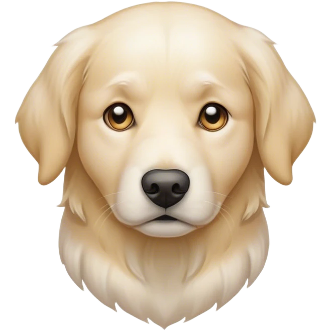 Sad white golden retriever  emoji