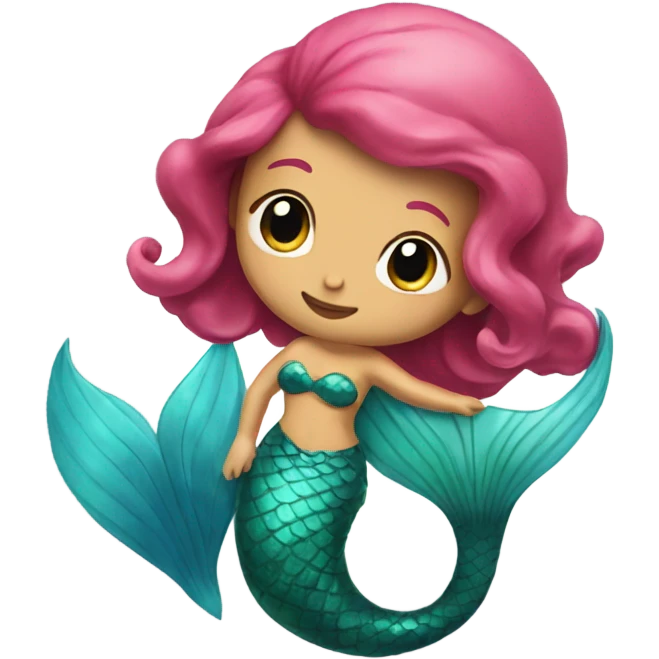 mermaid with a heart shaped fin emoji
