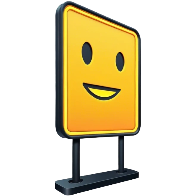 neon outline signboard emoji