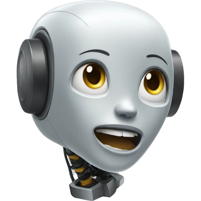 shouting girl robot emoji