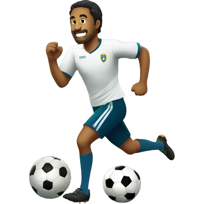 ANTONIO RUTIGER RUNNING WITH SOCCER BALL emoji