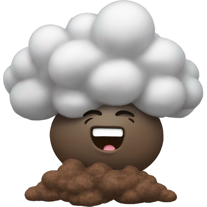 a fart cloud with a poop buddy  emoji