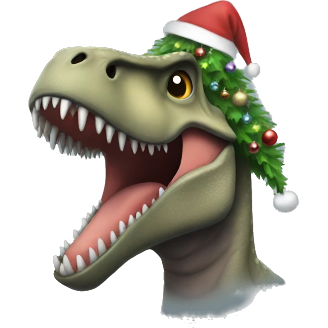 Dinosaur Christmas  emoji