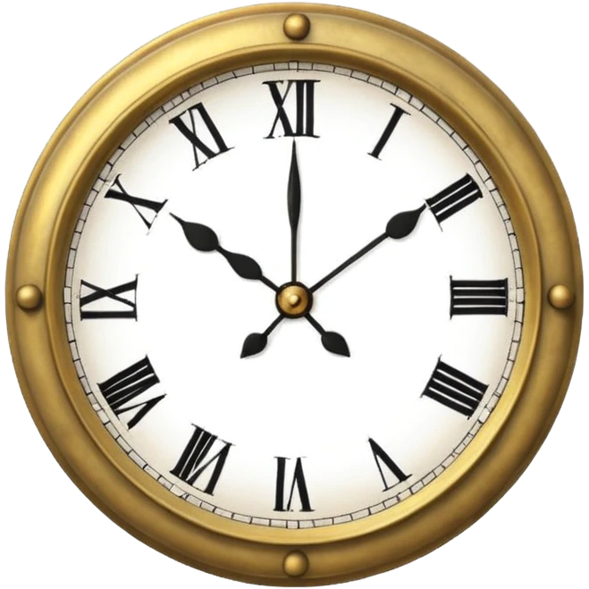 Vintage academia clock emoji