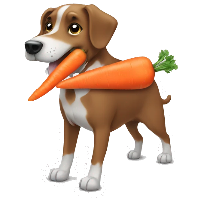 dog eat carrot emoji