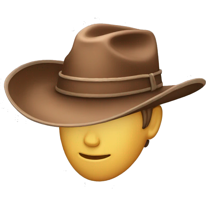 Blushing cowboy hat emoji