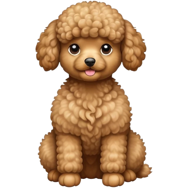 Small Light Brown Poodle Sitting emoji