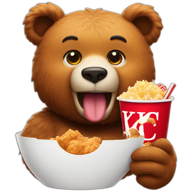 bear eating kfc emoji