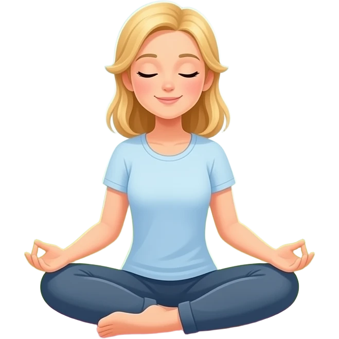 👱🏻‍♀️ 🧘🏼‍♀️🌸🌳🎶 emoji