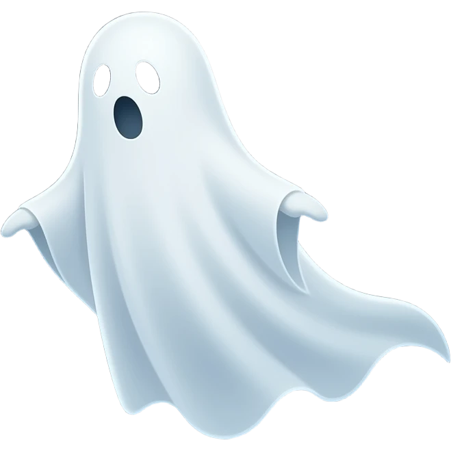 Ghost with tail emoji