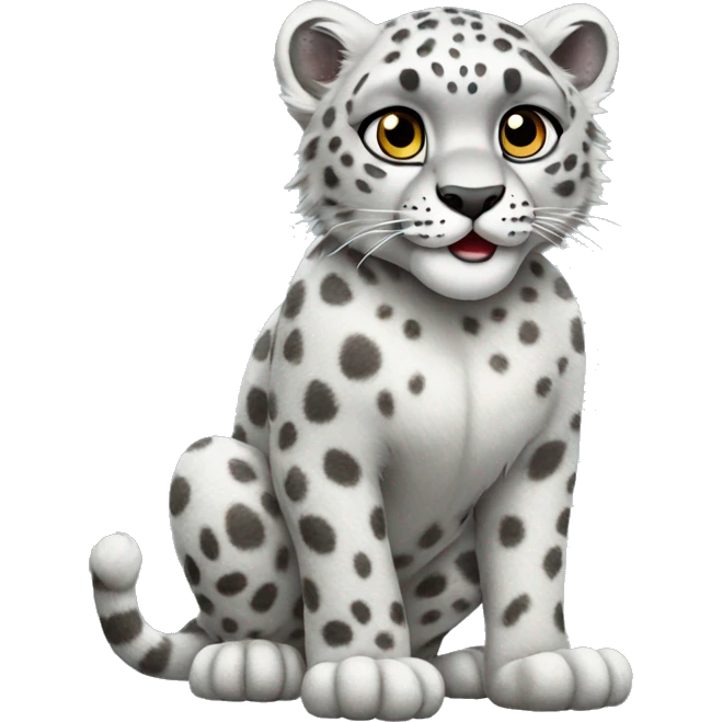 Snow leopard full body  emoji