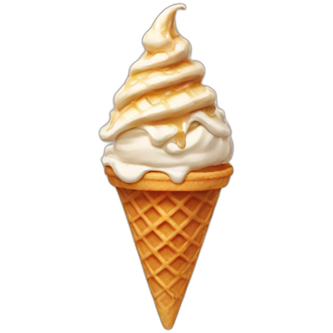 Waffle cone icecream emoji