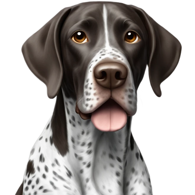 German Shorthaired Pointer Dog Black and White emoji