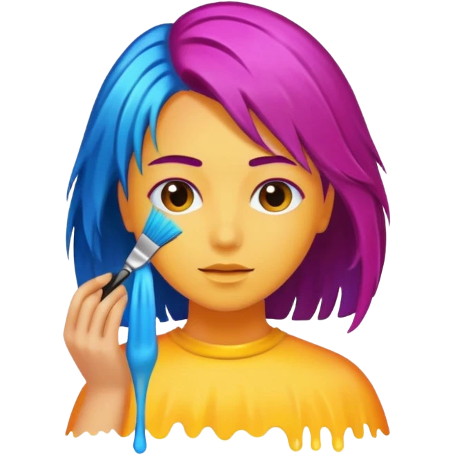 Dyeing hair emoji