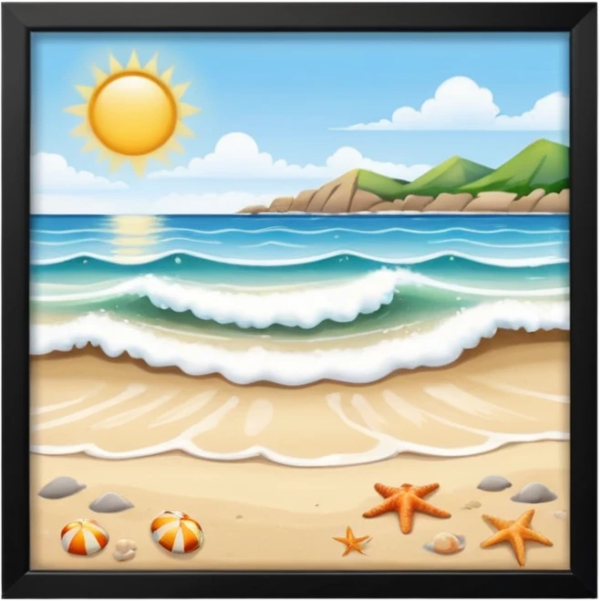 Seashore emoji