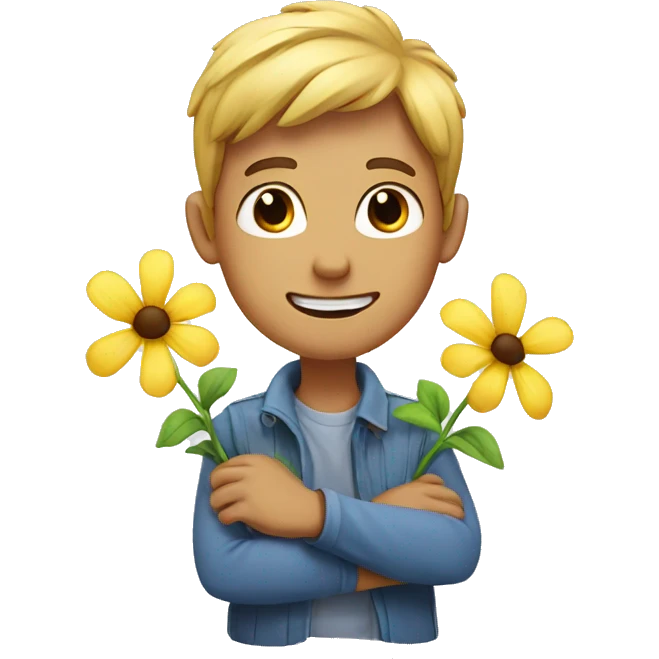 Flowe with boys  emoji