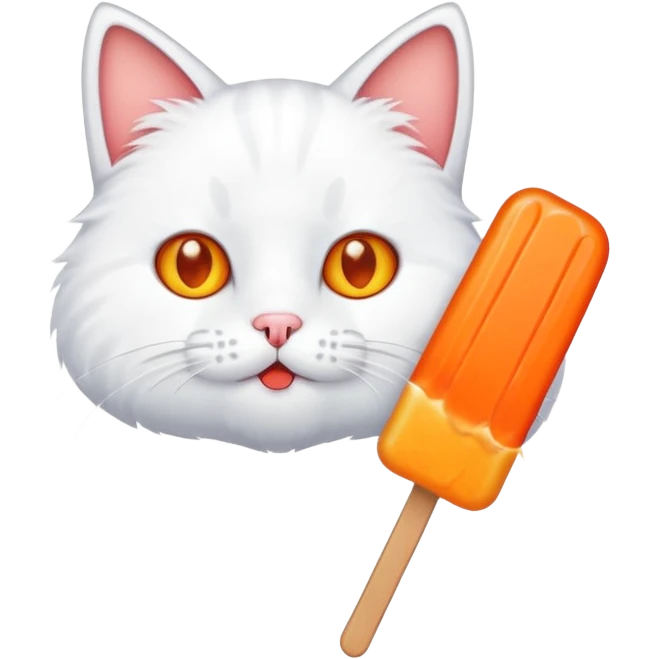 A cat with a popsicle emoji