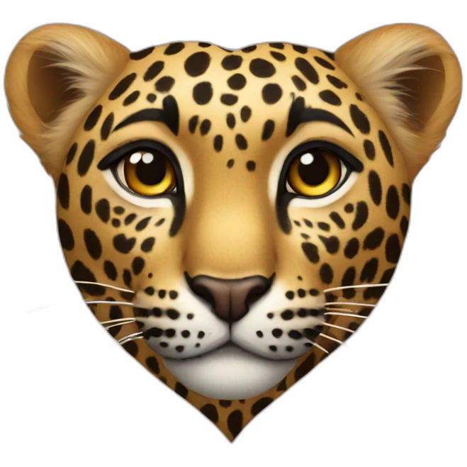 Leopard heart emoji