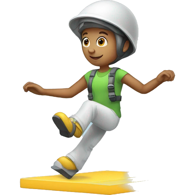 A human doing quadrobics emoji