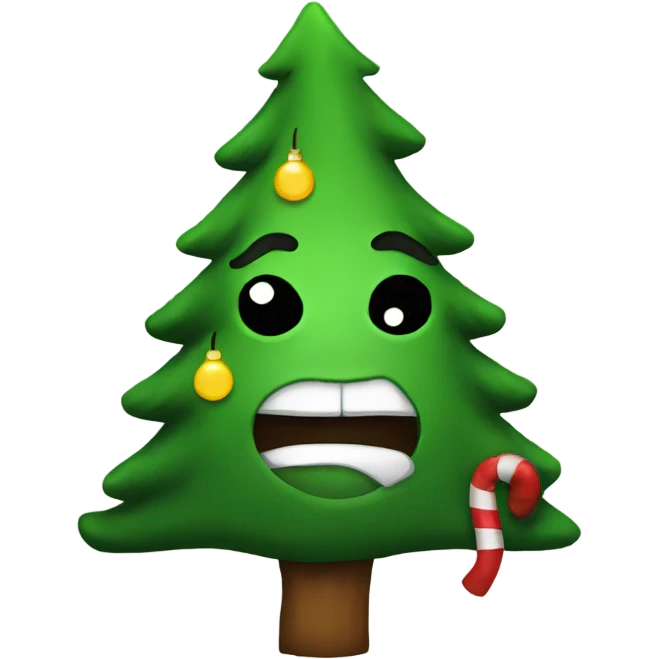 Drunk Christmas tree emoji