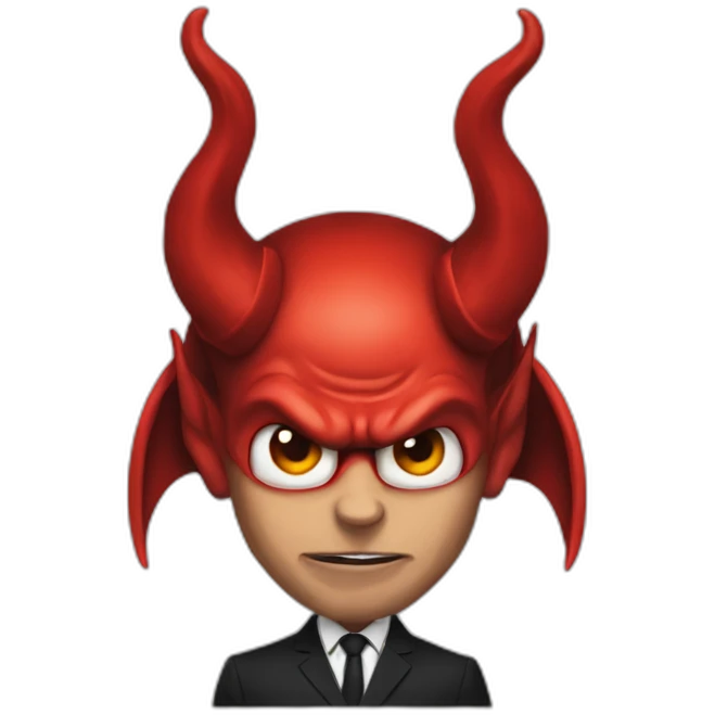 macron as a devil emoji