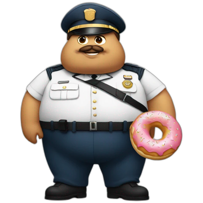 fat-officer-eats-donut emoji