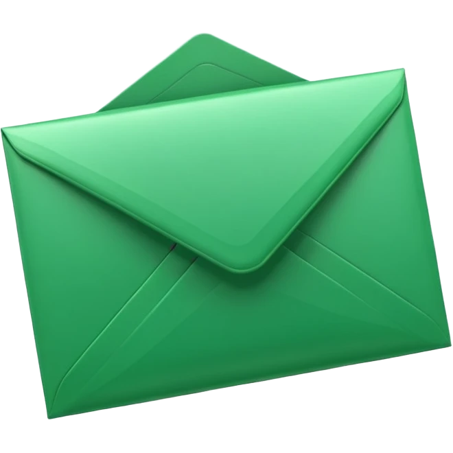 3D green envelope  emoji