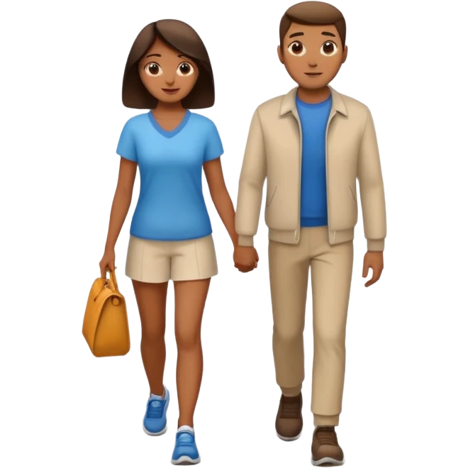 a Footpath on a park and two  people are walking the walking path should visible i need the background  emoji