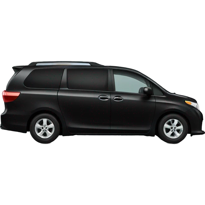 black Toyota minivan  emoji