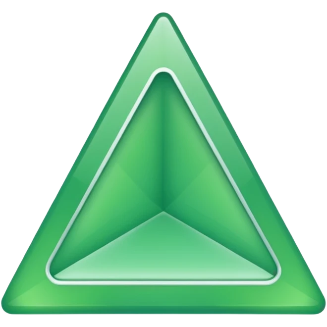 A green upside down triangle emoji