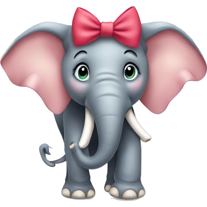 Elephant with bow emoji