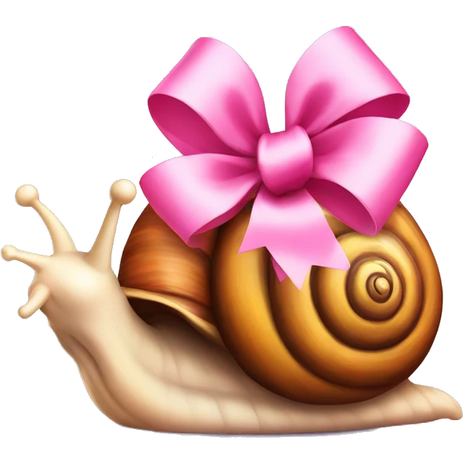 snail with pink bow  emoji