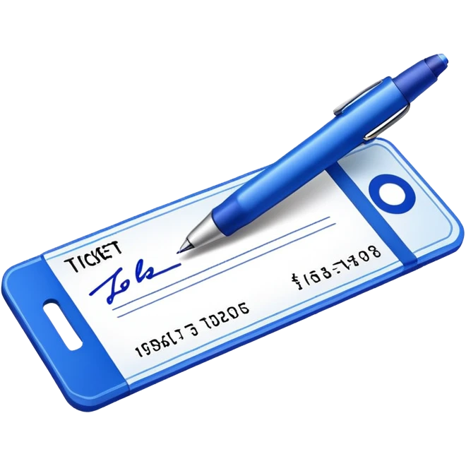 Ticket signed  emoji
