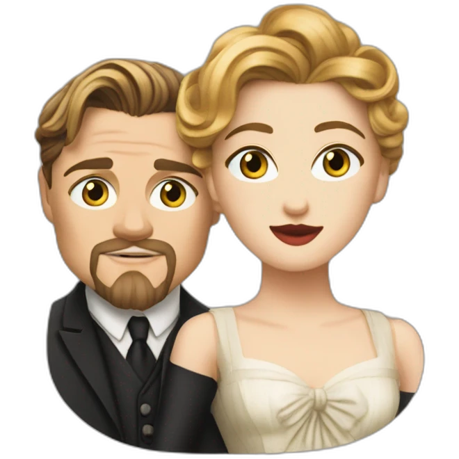 keyt winslet with leonardo dicaprio in titanic emoji