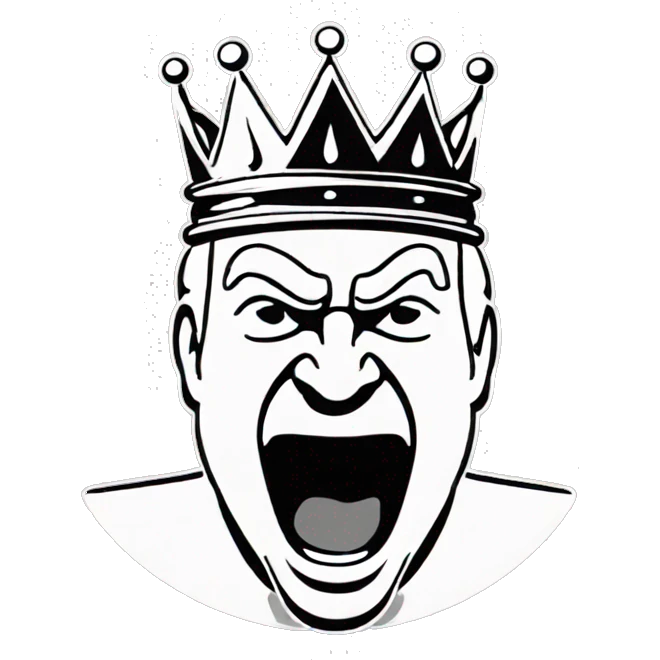 yelling white king emoji