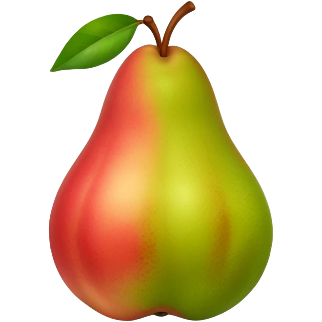 pear with red blush  emoji