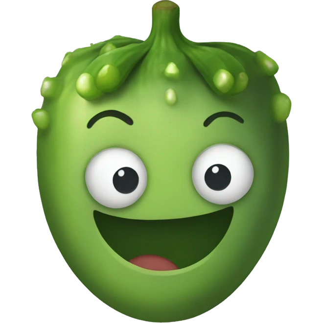 Happy pickle emoji