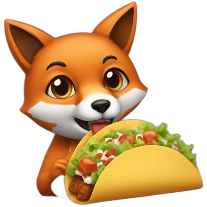 A fox eating tacos  emoji