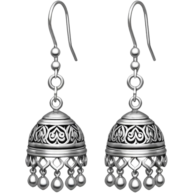 Small Silver jumka earing emoji for copy paste emoji
