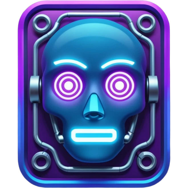 neon cyberpunk code emoji
