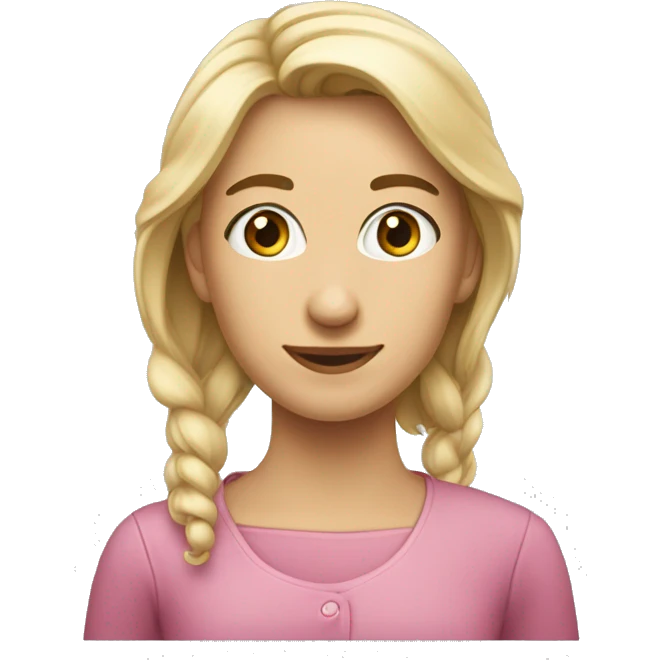Темноволосая Девушка гадает в розовой одежде  emoji
