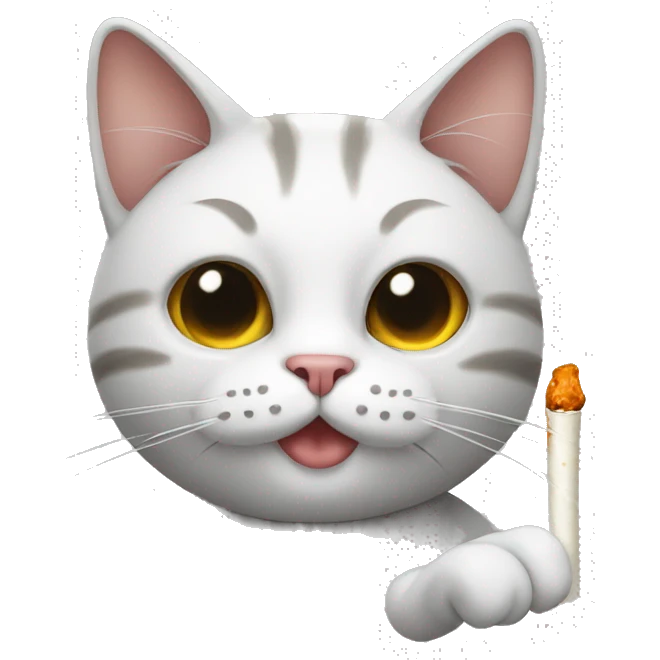 Cat whit a joint emoji